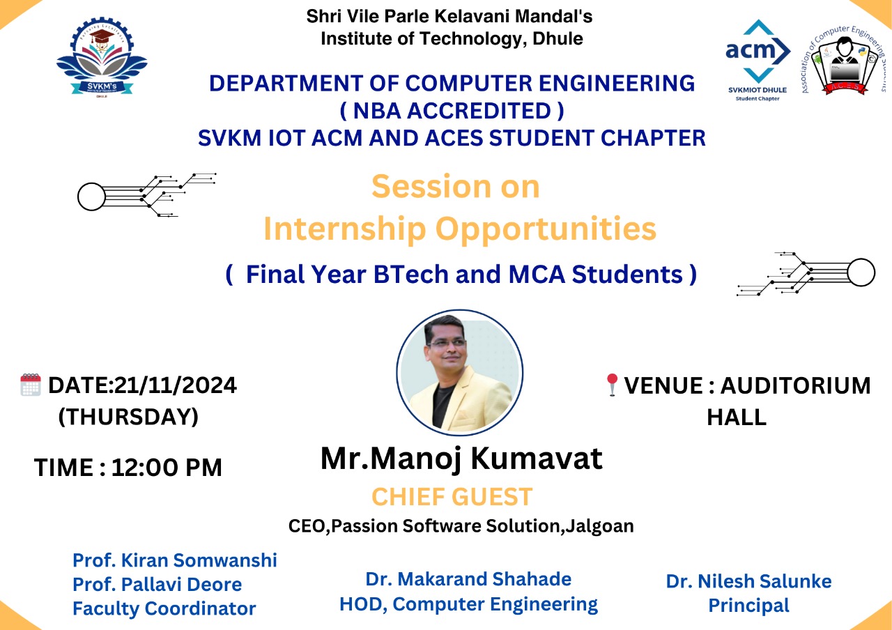 Session on Internship Opportunities