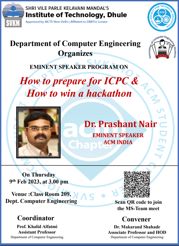 Expert talk on How to prepare for ICPC & How to win a hackathon